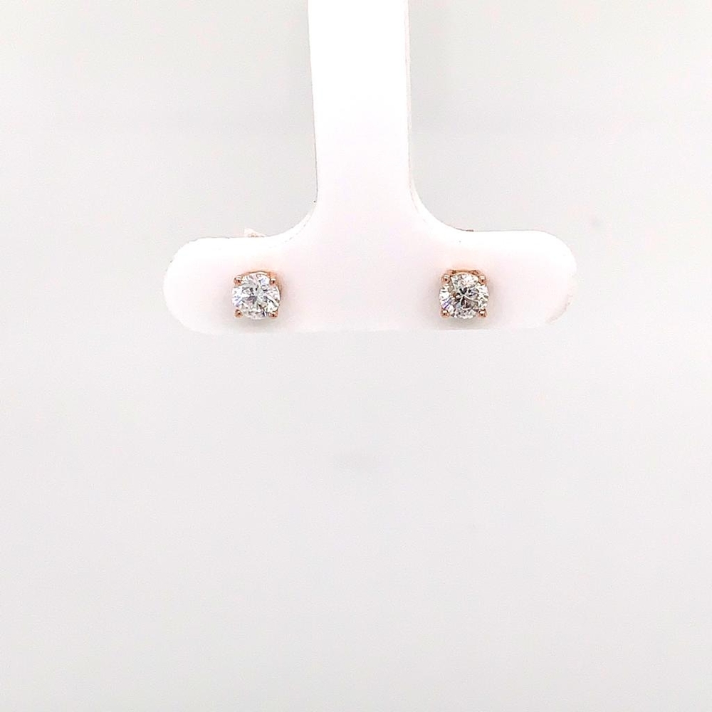 Solitaire Stud Earring - Picture 2 of 2